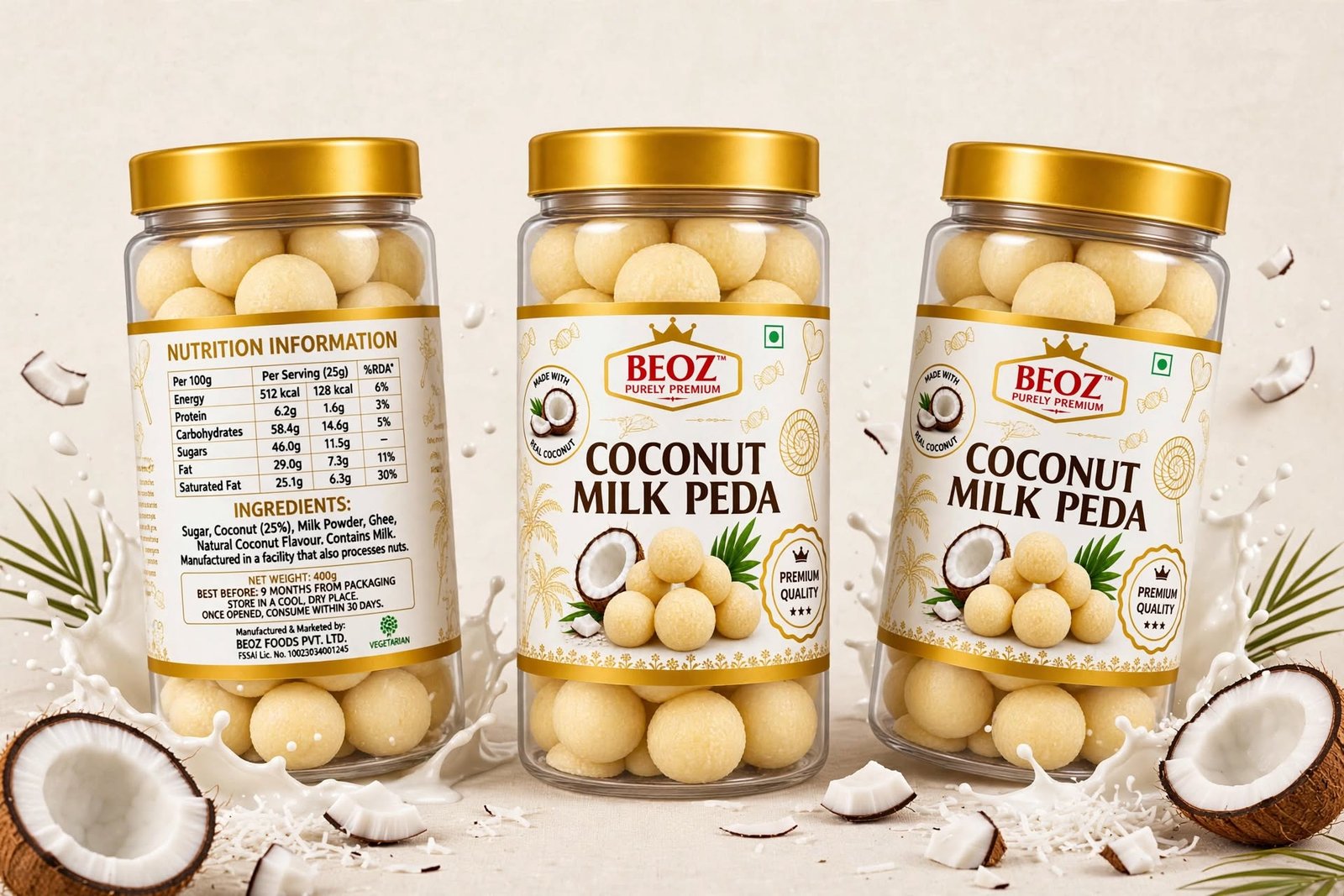 BEOZ Coconut Milk Peda – Purely Premium Coconut Peda
