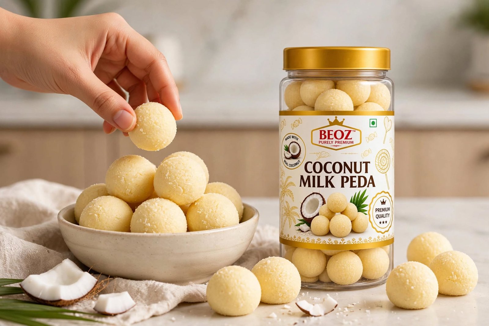 BEOZ Coconut Milk Peda – Purely Premium Coconut Peda