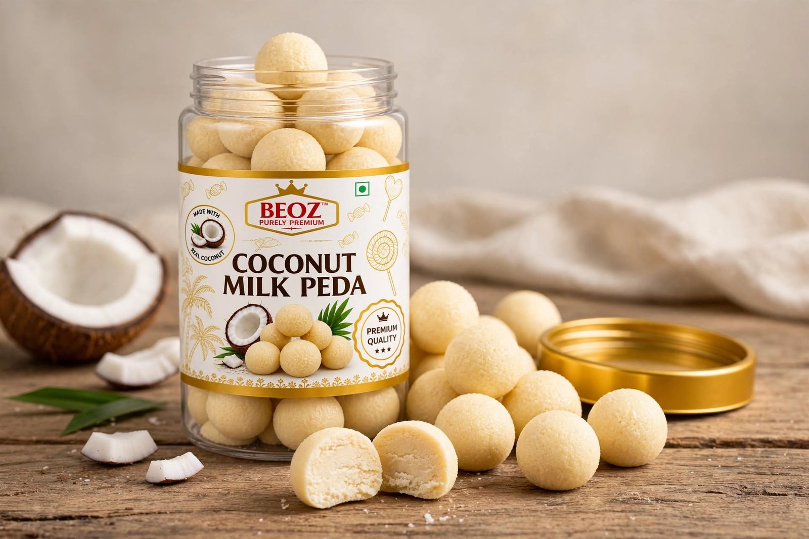 BEOZ Coconut Milk Peda – Purely Premium Coconut Peda
