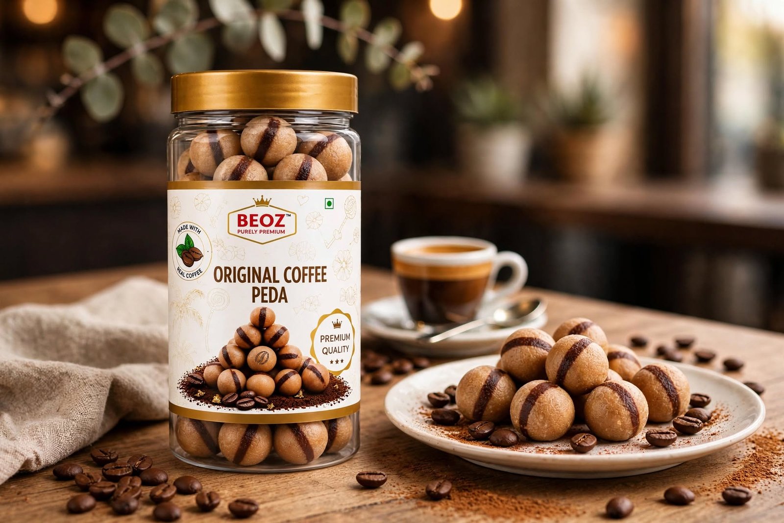 BEOZ Original Coffee Peda – Premium Coffee Flavoured Indian Sweet