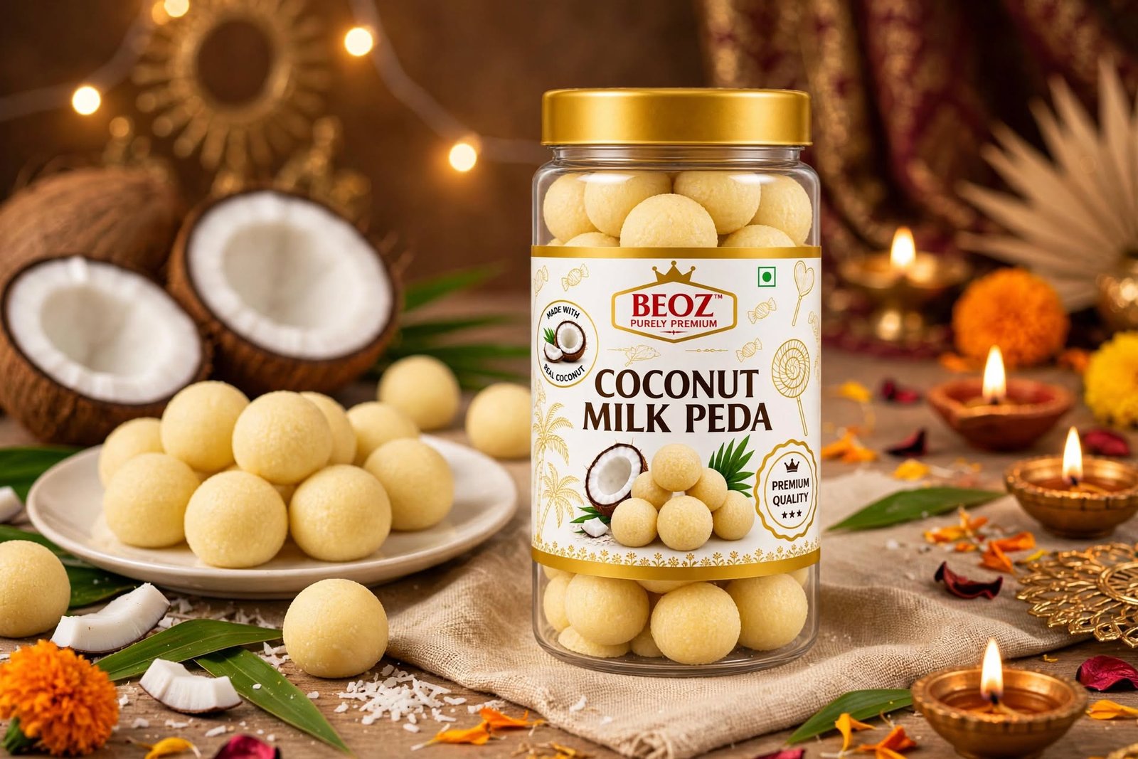 BEOZ Coconut Milk Peda – Purely Premium Coconut Peda