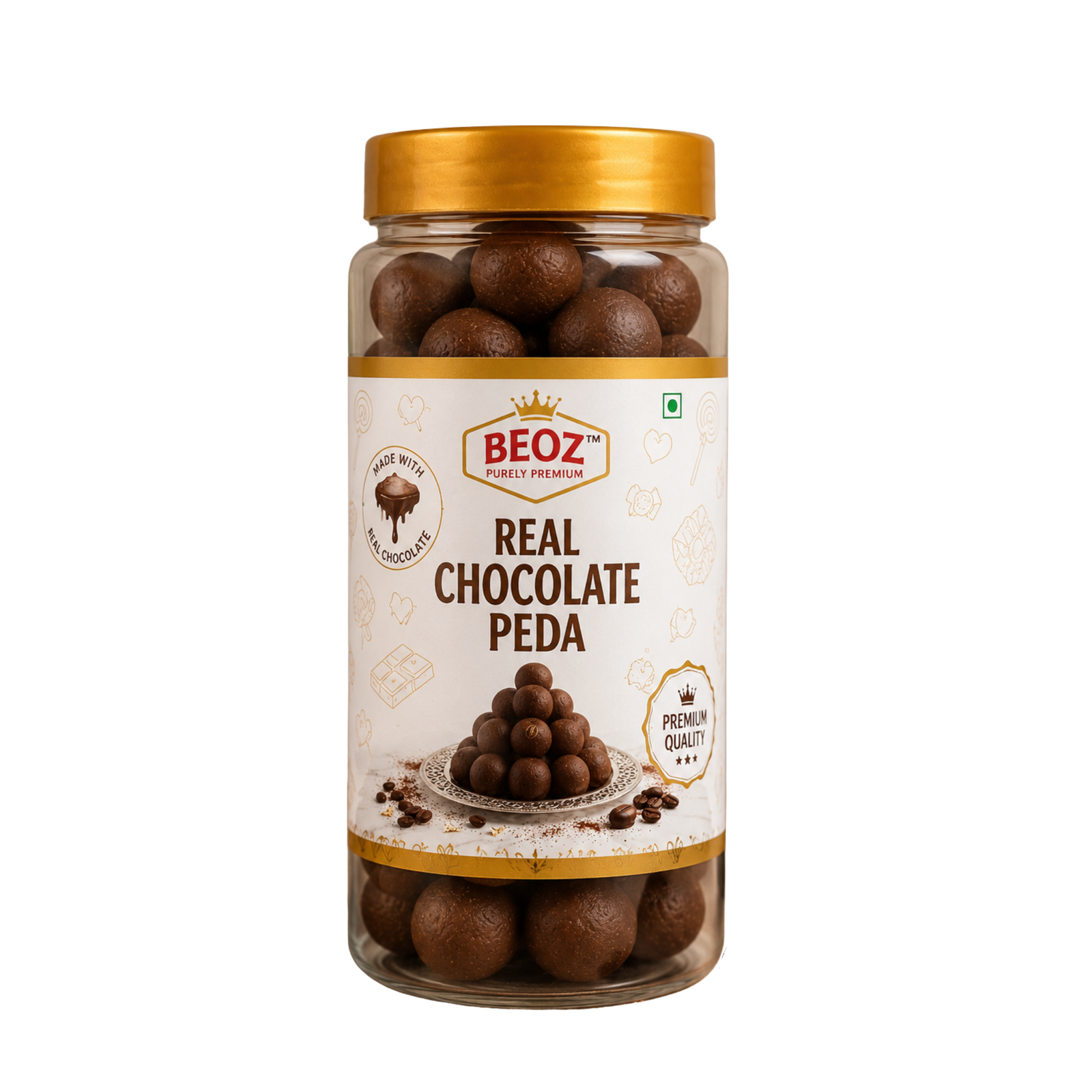 BEOZ Real Chocolate Peda – Premium Chocolate Indian Sweet